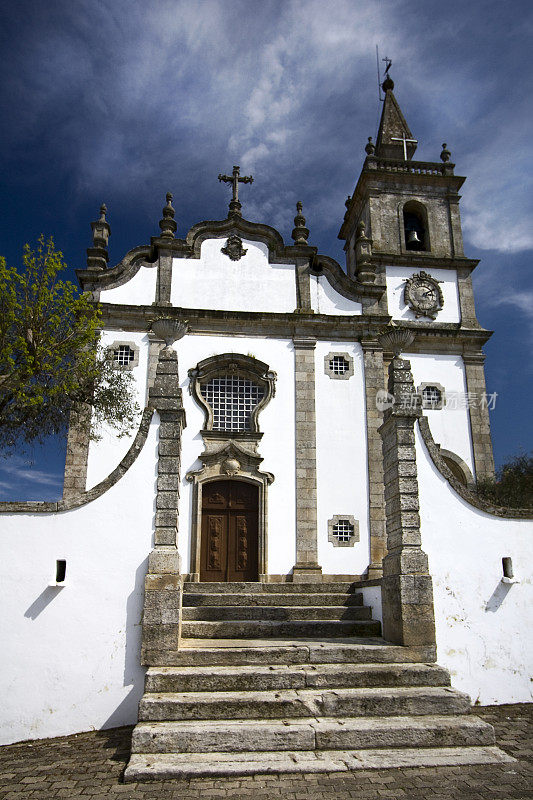 母亲教堂，教堂在Peso da Régua正面，葡萄牙。